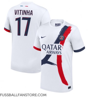 Paris Saint-Germain Vitinha #17 Replik Auswärtstrikot 2024-25 Kurzarm